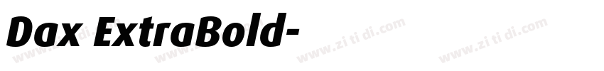 Dax ExtraBold字体转换